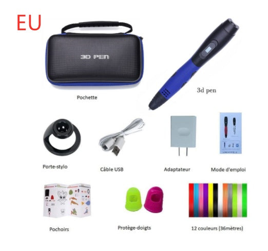 6th Generation 3D Printing Pen | PLA & ABS | 12-Color Filament Kit | DIY Graffiti Art | Complete Starter Set
