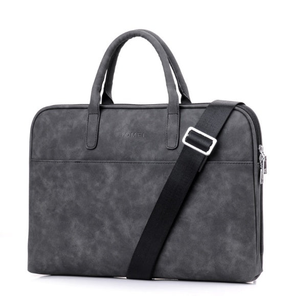Faux Leather Laptop Shoulder Bag for Women | 13.3"–17.3" | Waterproof, Multi-Pocket | Black, Pink, Red