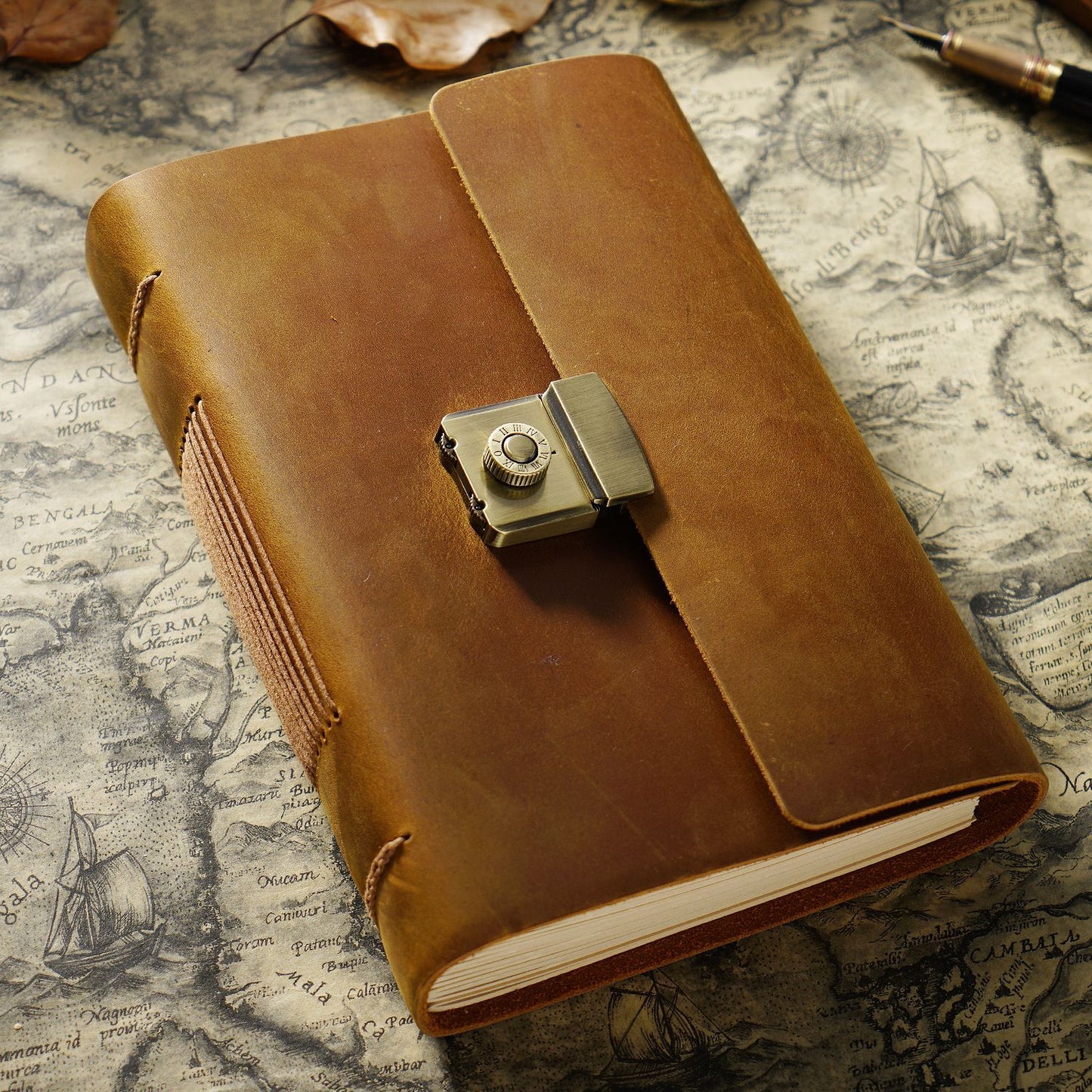 Vintage Genuine Leather Notebook | First-Layer Cowhide | A5 / A6 / A7 | Retro Journal | 2 Colors