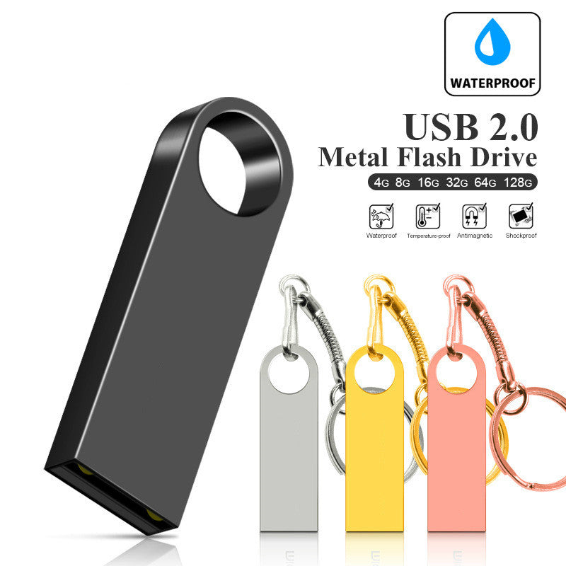 Metal USB Flash Drive | USB 3.0 | 120MB/s Read | 8GB–128GB | Black Gold Pink Silver