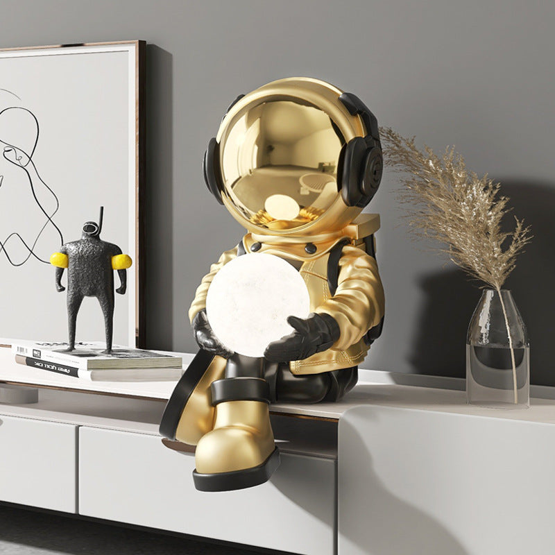 Galaxy Astronaut Night Light Ornament | 59x30cm, 6 Colour Styles, Glass Steel, Home Decor & Gift