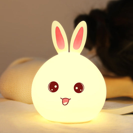 Cute Silicone Animal Night Light | 7-Colour LED | 1200mAh Rechargeable | Touch & Remote Control | USB | 0.4W | Kids Gift