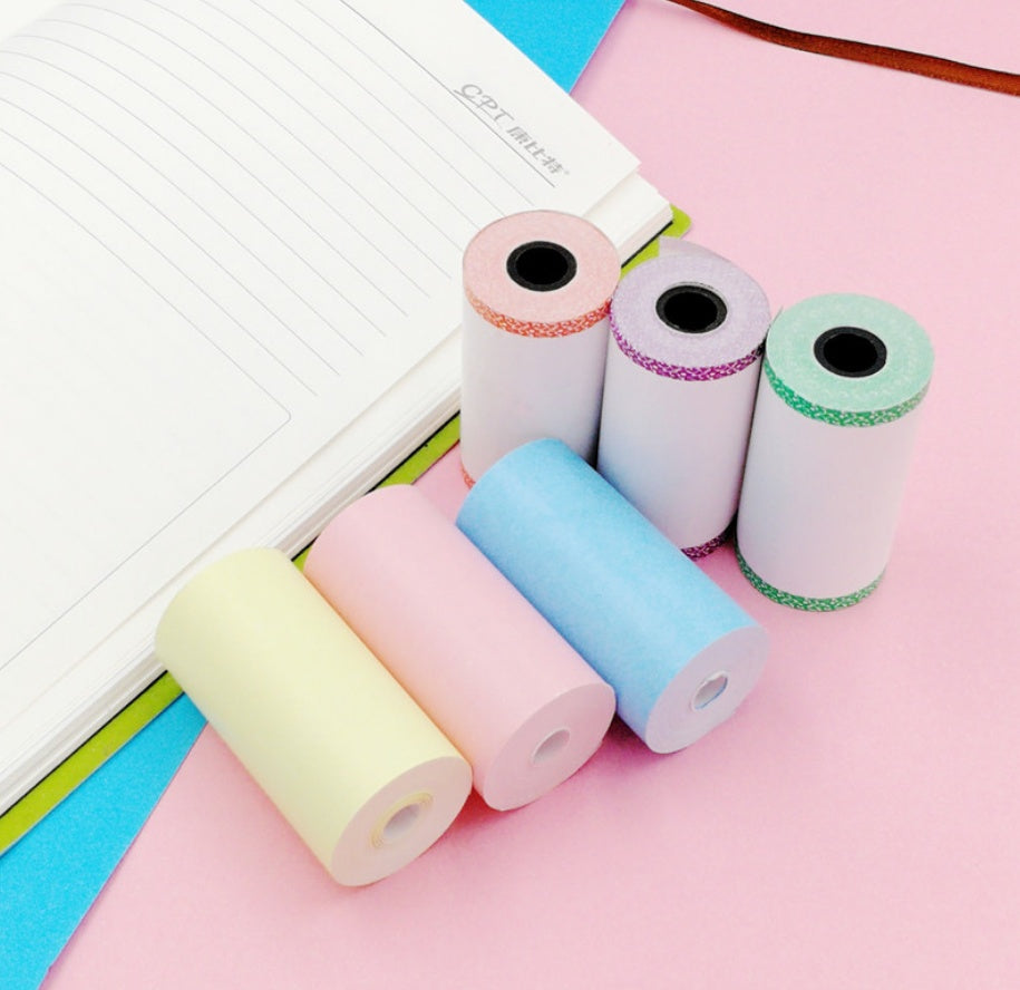 Mini Thermal Printer Paper Refills | Regular, Sticker & Label | Multiple Colours | 3 & 6 Roll Packs