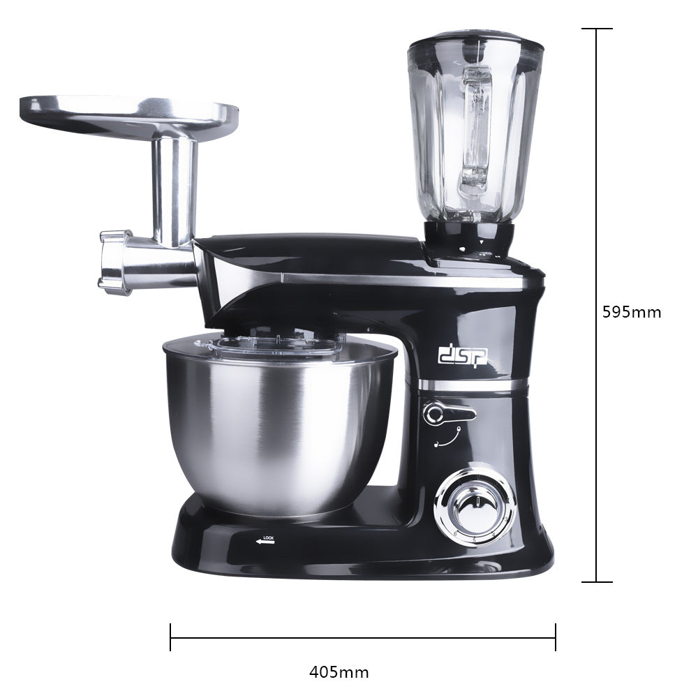 1300W 6.5L 3-in-1 Stand Mixer & Chef Machine | 6-Speed + Pulse, Tilt-Head, Dough Hook, EU Plug, Black & White