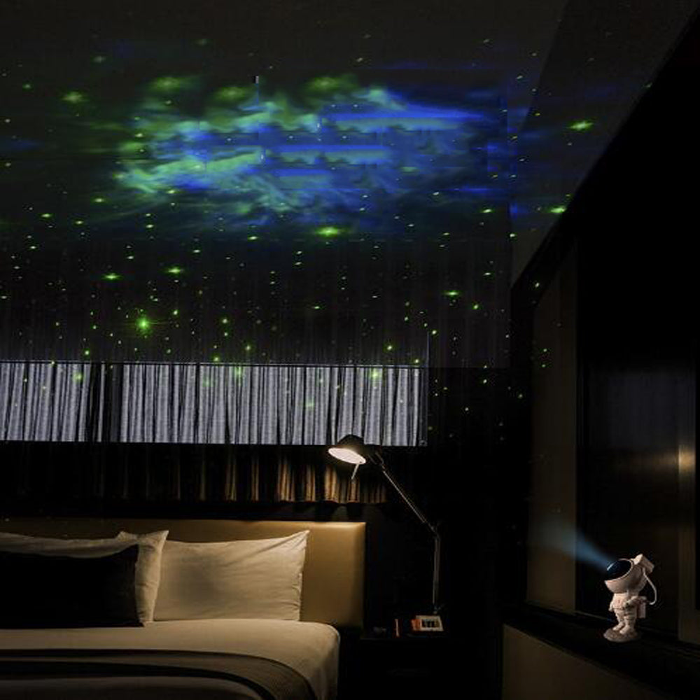 Astronaut Galaxy Starry Sky Projector Lamp | 5W | Nebula & Stars | Remote | 40/90min Timer | USB, APP & Rechargeable | 245×123×115mm | Bedroom & Kids Room