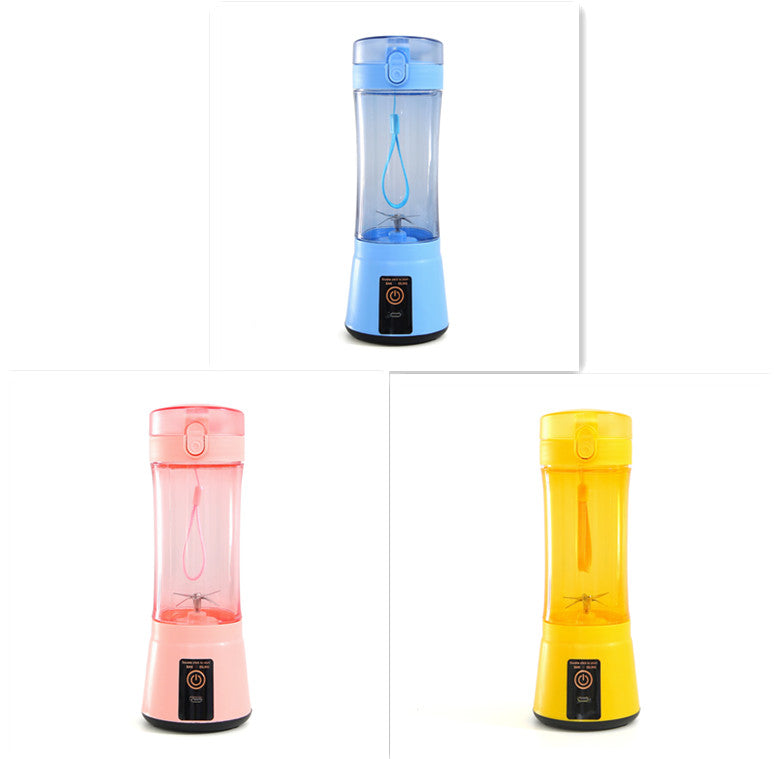 380ml USB Rechargeable Portable Personal Blender | 2000mAh, Food-Grade PC, Dual Safety Protection, Blue, Green, Pink & Yellow