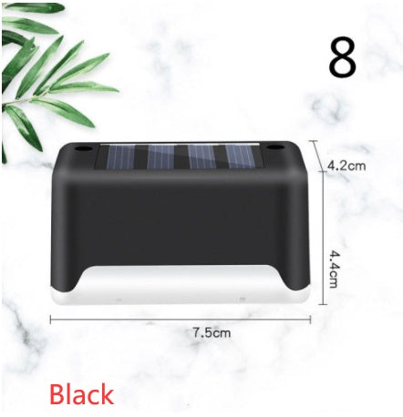 Solar LED Outdoor Step & Fence Light | Warm White | Auto On/Off | Waterproof | 75×44×42mm | European Style | Deck, Stairs, Garden & Pathway | 1–20pc Packs | Black & Brown