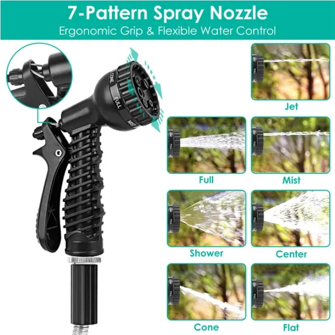 Heavy Duty Stainless Steel Garden Water Hose | Flexible, Kink-Free, Durable, Outdoor Watering