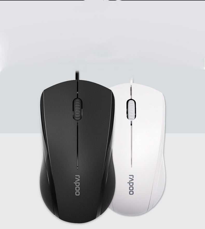 Wired USB Optical Mouse | 1000DPI, 3-Button, Ergonomic, 1.5m Cable | Desktop & Laptop | Black