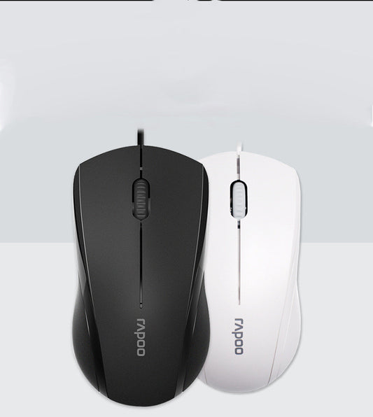 Wired USB Optical Mouse | 1000DPI, 3-Button, Ergonomic, 1.5m Cable | Desktop & Laptop | Black