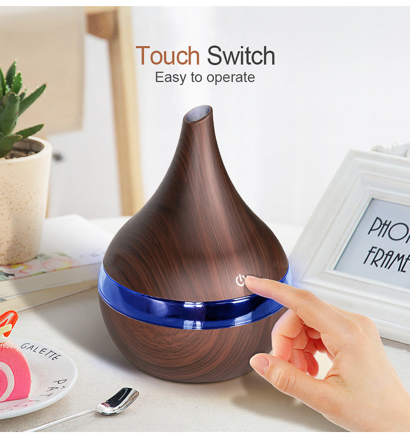 Ultrasonic LED Essential Oil Diffuser & Humidifier | Wood Grain | <1L | USB | ABS+PP | Single & Bundle Sets