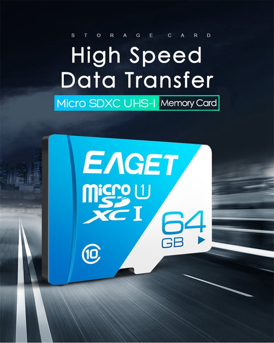 EAGET T1 Micro SD Card | Class 10 UHS-I, Up to 85MB/s | 32GB, 64GB, 128GB | Smartphone, Dash Cam, Drone