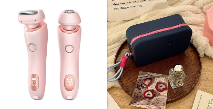 2-in-1 Women's Electric Shaver & Epilator | IPX7 Waterproof | USB Rechargeable | Full Body | Legs, Underarms & Bikini | Hypoallergenic | Wet & Dry | Pink & Blue