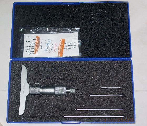 Depth Micrometer Set | 0-100mm Range, 0.01μm Resolution, Alloy Construction, Precision Measurement Tool