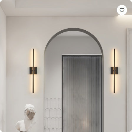 2-Pack Modern Minimalist Black Matte LED Wall Sconce | Bidirectional Light, Easy Install, Living Room, Bedroom & Hallway