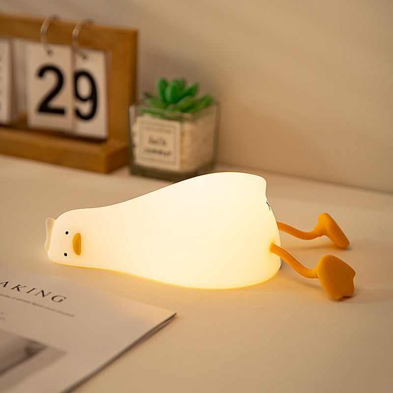 Cute Silicone Animal Night Light for Kids | Touch | 3 Brightness | 30-Min Timer | 1200mAh | Type-C | 6–8hr | 143×109×85mm | Bunny & Duck | Bedroom & Nursery Gift