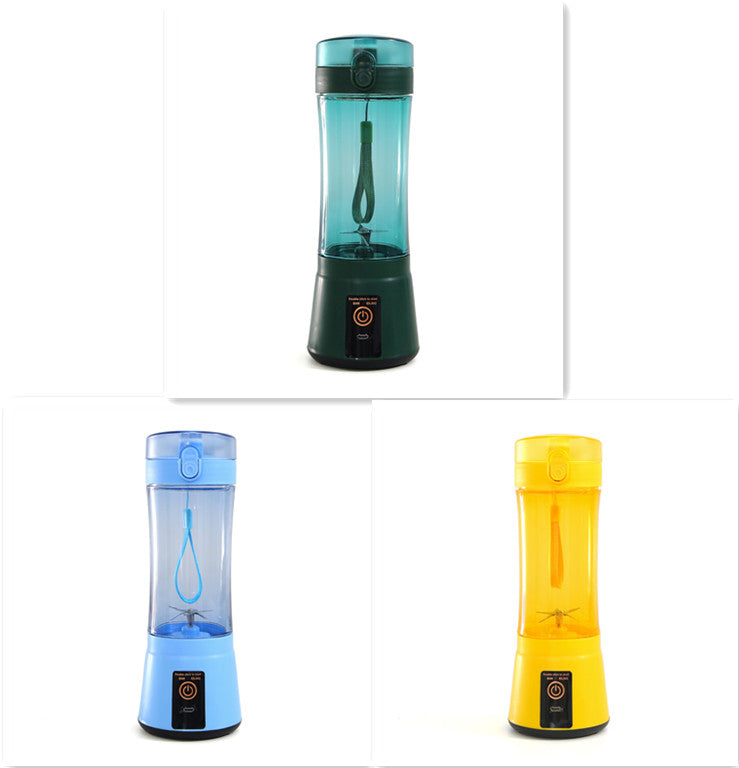 380ml USB Rechargeable Portable Personal Blender | 2000mAh, Food-Grade PC, Dual Safety Protection, Blue, Green, Pink & Yellow