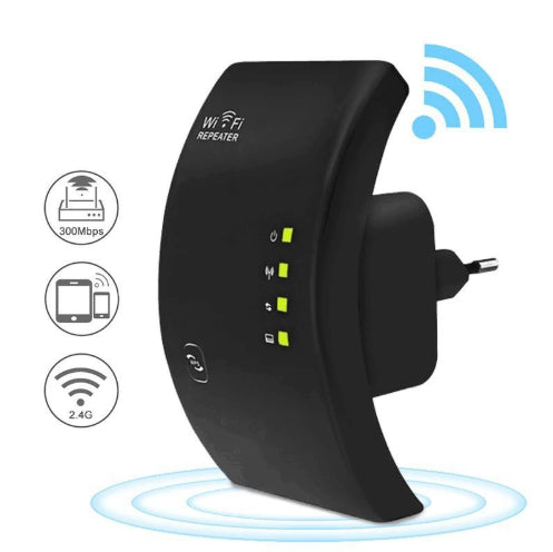 300Mbps WiFi Repeater & Range Extender | 2.4GHz | VPN | WPS | WDS | 802.11b/g/n | EU & US Plug | Black & White | Single, 2-Pack & 3-Pack
