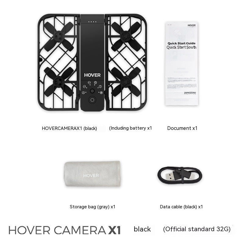 Hafu X1 Follow-Me Camera Drone | Magnesium Alloy, Auto-Tracking (Black/White)