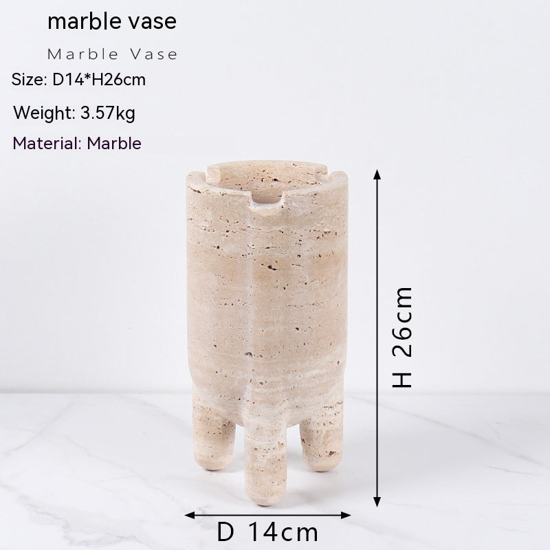 Modern Gypsum Decorative Vase | Plum Blossom, Black Gold & Cave Stone Designs, Tall & Short Styles