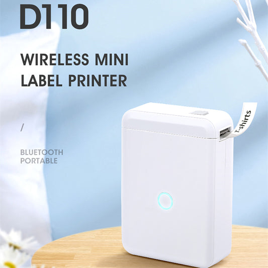 D110 Bluetooth Thermal Label Printer | 203 DPI | iOS & Android App | Home, Office & School | White