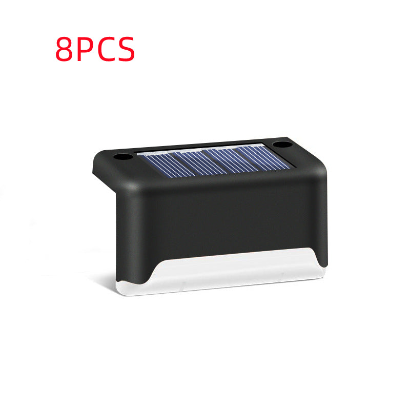 Solar Courtyard Stair Step Light | IP55 Waterproof | 0.2W | ABS | Warm White & Cool White | 75×44×42mm | Black | Garden, Pathway & Staircase | 1, 4, 8 & 20pc Packs