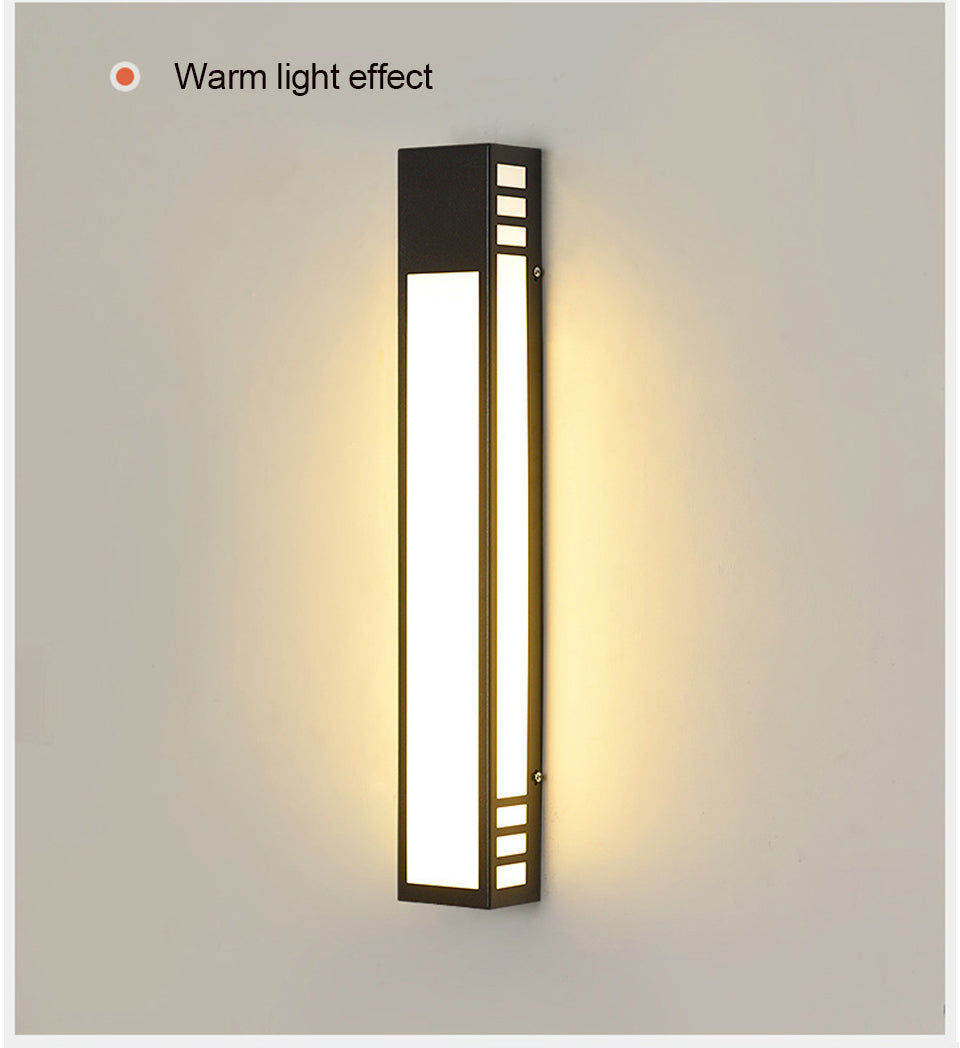 Modern Chinese Stainless Steel Outdoor Wall Lamp | PMMA Shade, Warm & Cool White, 111-240V, Courtyard & Garden
