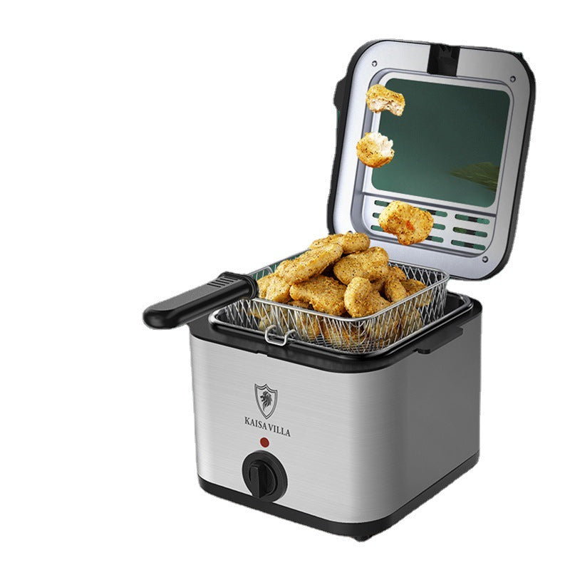 2.5L Electric Deep Fryer | 1000W | Stainless Steel | Detachable Basket | EU, UK & US Plug | Serves up to 6 | French Fries, Chicken & More