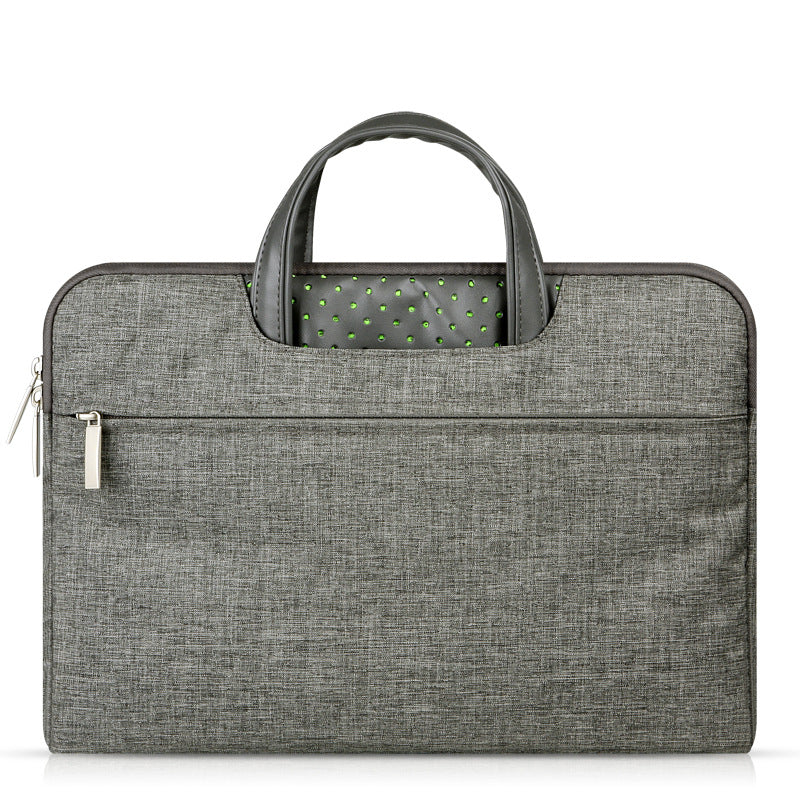 Faux Leather & Nylon Laptop Sleeve Bag | 11"–15.6" | Waterproof | Blue, Grey, Khaki & Rose Red
