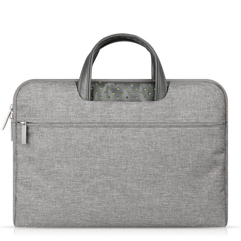 Faux Leather & Nylon Laptop Sleeve Bag | 11"–15.6" | Waterproof | Blue, Grey, Khaki & Rose Red
