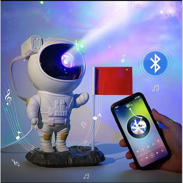 Astronaut Galaxy Starry Sky Projector Lamp | 5W | Nebula & Stars | Remote | 40/90min Timer | USB, APP & Rechargeable | 245×123×115mm | Bedroom & Kids Room