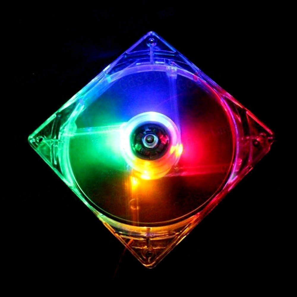 120mm PC Case Cooling Fan | 12V, 1100 RPM, 22 dB | LED Colors | Oil Bearing | 30,000hr Lifespan