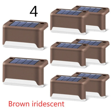 Solar LED Outdoor Step & Fence Light | Warm White | Auto On/Off | Waterproof | 75×44×42mm | European Style | Deck, Stairs, Garden & Pathway | 1–20pc Packs | Black & Brown