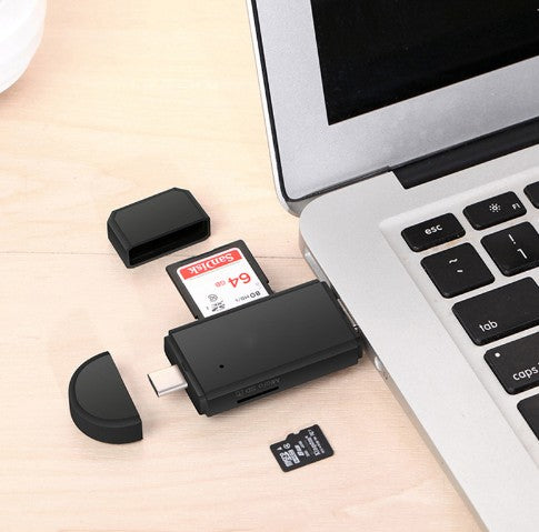 2-in-1 Micro USB OTG SD Card Reader | SD & Micro SD Slots | USB 2.0 | Android OTG | Windows & Mac | Black & White | 1–4 Pack