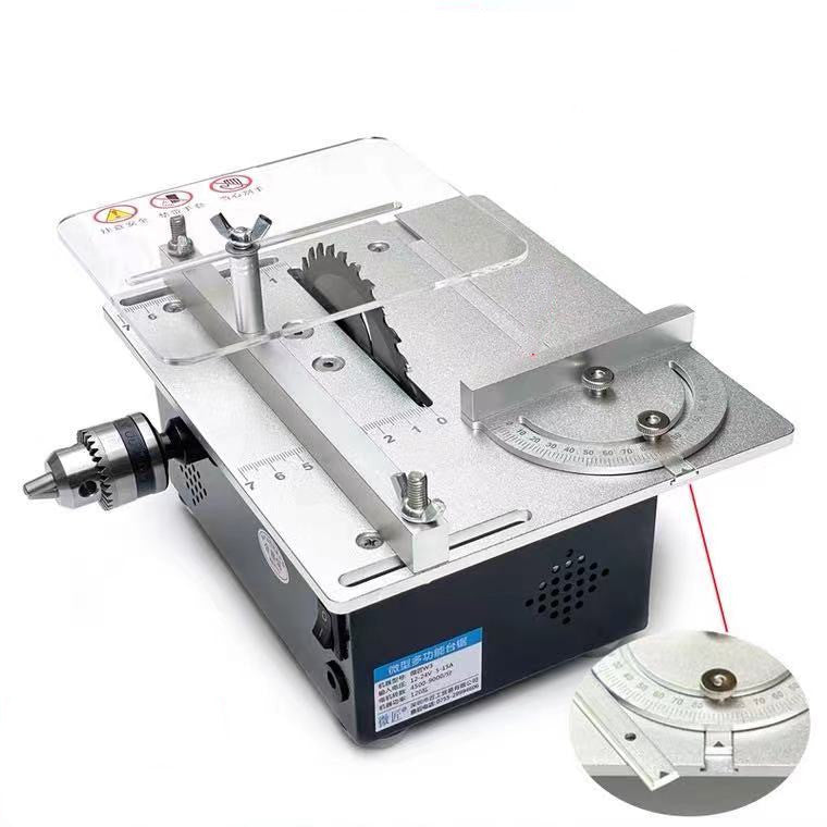Multifunctional Mini Table Saw | 4500 RPM, 12-24V DC, 4" Blade, 0.8-6mm Collet, Woodworking & DIY