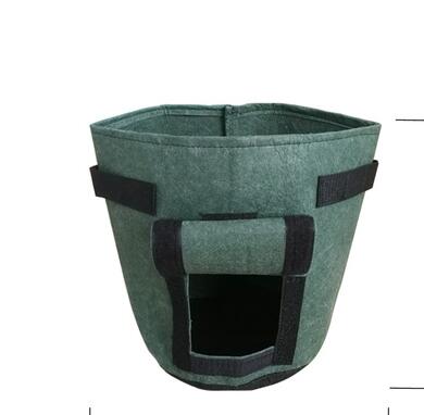Non-Woven Plant Grow Bag | Breathable & Degradable | Side Harvest Window | Double Handles | Reusable | Small, Medium & Large | 1–6pc Packs | Potato, Tomato & Vegetable Growing | Black, Green, Camel Brown & Light Gray