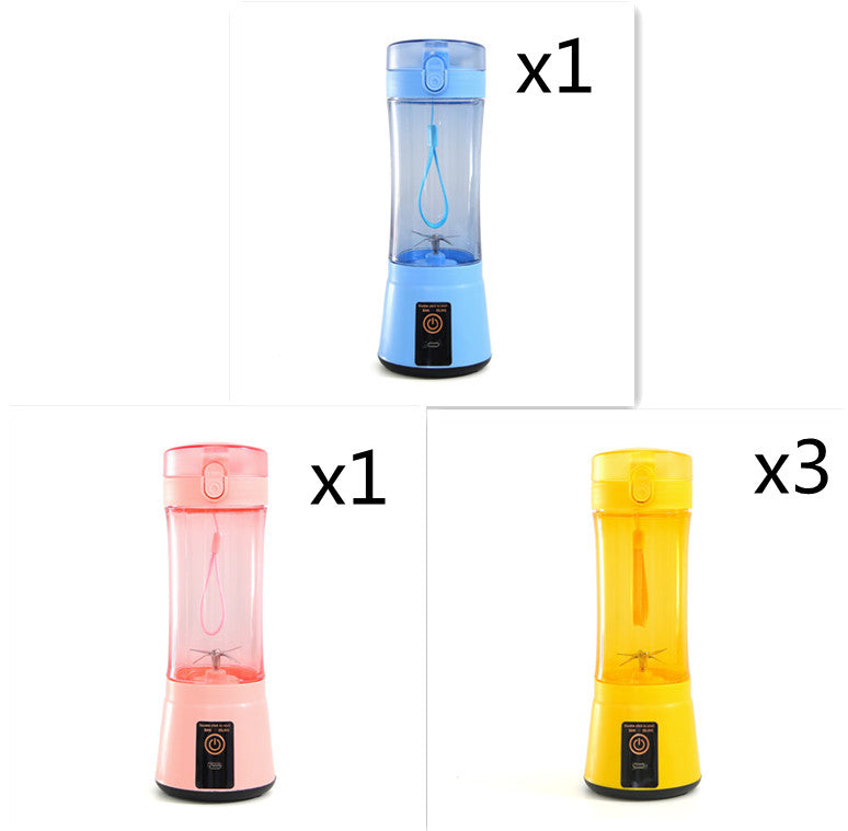 380ml USB Rechargeable Portable Personal Blender | 2000mAh, Food-Grade PC, Dual Safety Protection, Blue, Green, Pink & Yellow