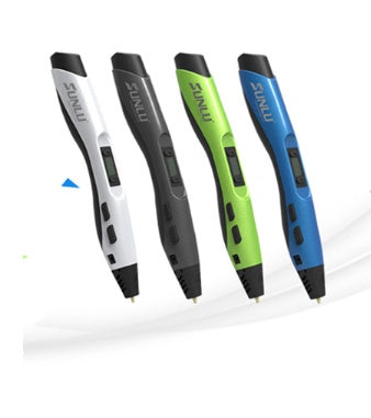 3D Printing Pen | 3D Drawing & Graffiti | EU, UK & USA Plug | 18cm | Black, Blue, Green & White