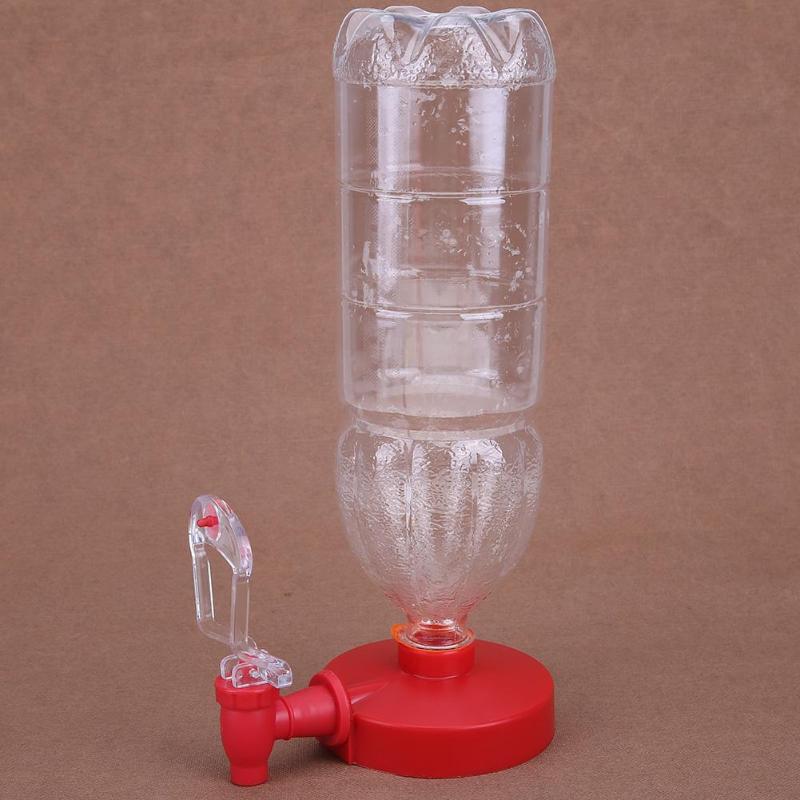 Automatic Inverted Bottle Drink Dispenser | ABS & TPR | 15cm | Hands-Free | Fits Most Bottles | No Mess | Home, Kitchen, Office & Party | Red | With & Without Gift Box