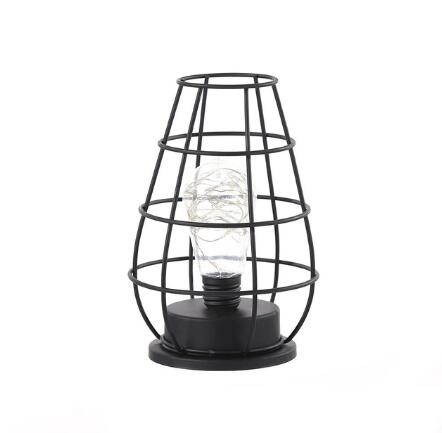 Wrought Iron Wine-Shaped Decorative Table Lamp | Copper Wire LED | Battery Powered | IP43 | 7 Styles | Home, Hotel & Restaurant