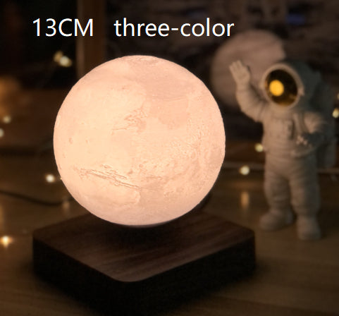 3D Magnetic Levitation Moon Night Light | 14cm | 12V | Touch Switch | Wood Base | 15mm Float | AU, EU, UK & US