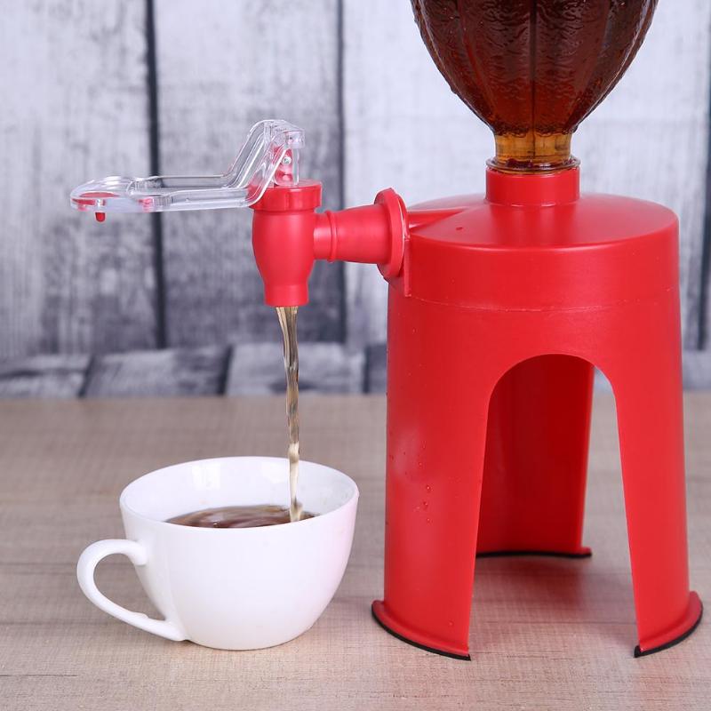 Automatic Inverted Bottle Drink Dispenser | ABS & TPR | 15cm | Hands-Free | Fits Most Bottles | No Mess | Home, Kitchen, Office & Party | Red | With & Without Gift Box