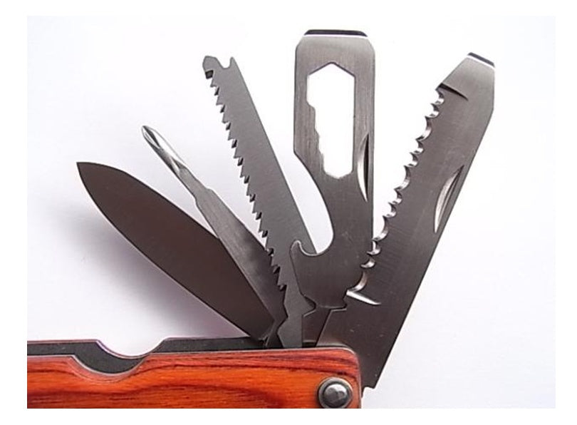 11-in-1 Multi-Tool Pliers Set | Stainless Steel | Pliers, Knife, Saw, Axe, Hammer & More | Folded 16×9×3.5cm | 400g | Oxford Carry Bag | Camping, Outdoor & Home | Brown