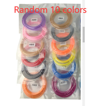 3D Printing Pen Filament Refills | ABS & PLA, 1.75mm | 5, 10 & 20 Color Packs | 50m, 100m & 200m