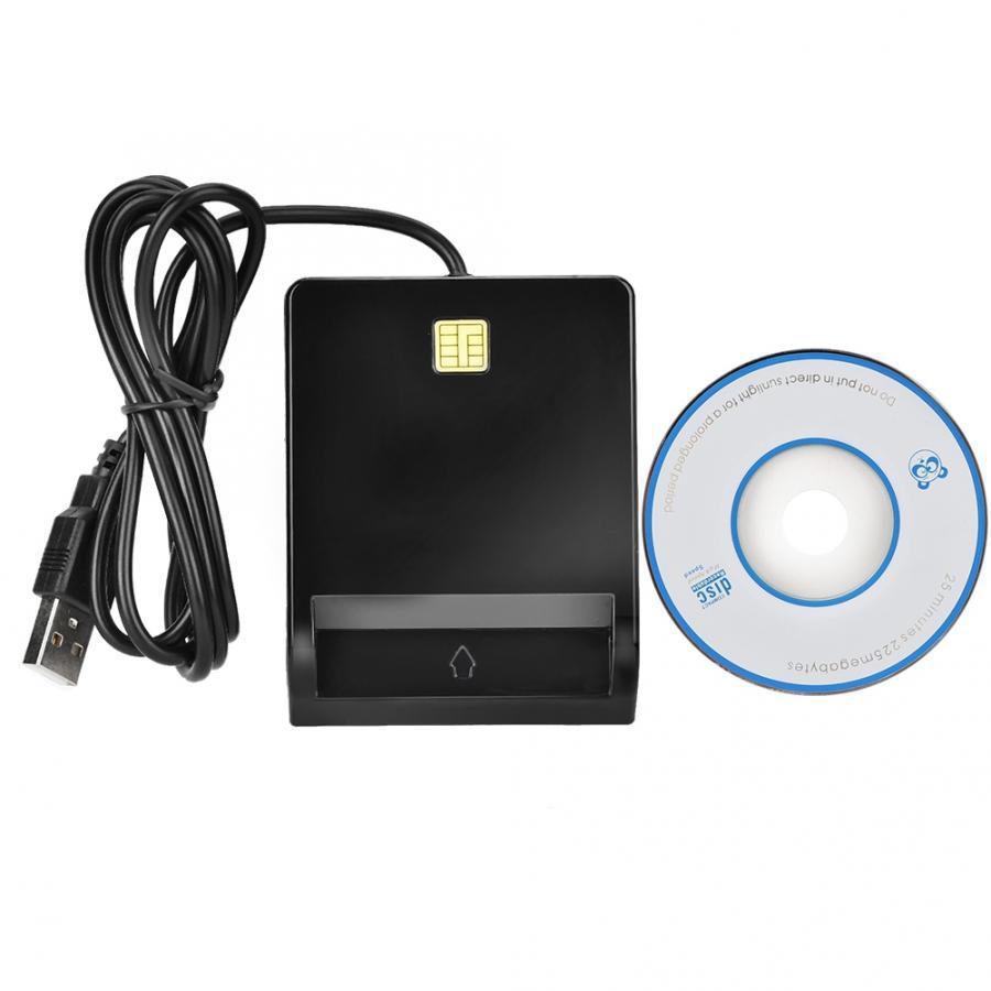 DM-HC65 USB 2.0 Smart Card Reader | ISO 7816 | ID, CAC, SIM, ATM, Bank & Tax Cards | 5V/3V/1.8V | Windows & Mac | Black