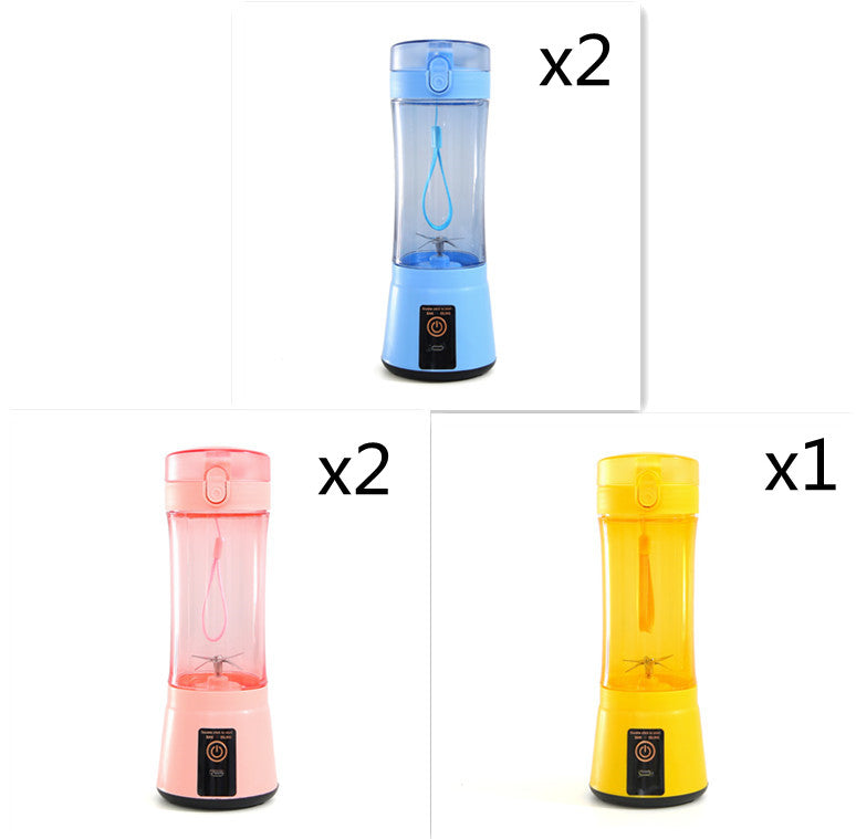 380ml USB Rechargeable Portable Personal Blender | 2000mAh, Food-Grade PC, Dual Safety Protection, Blue, Green, Pink & Yellow