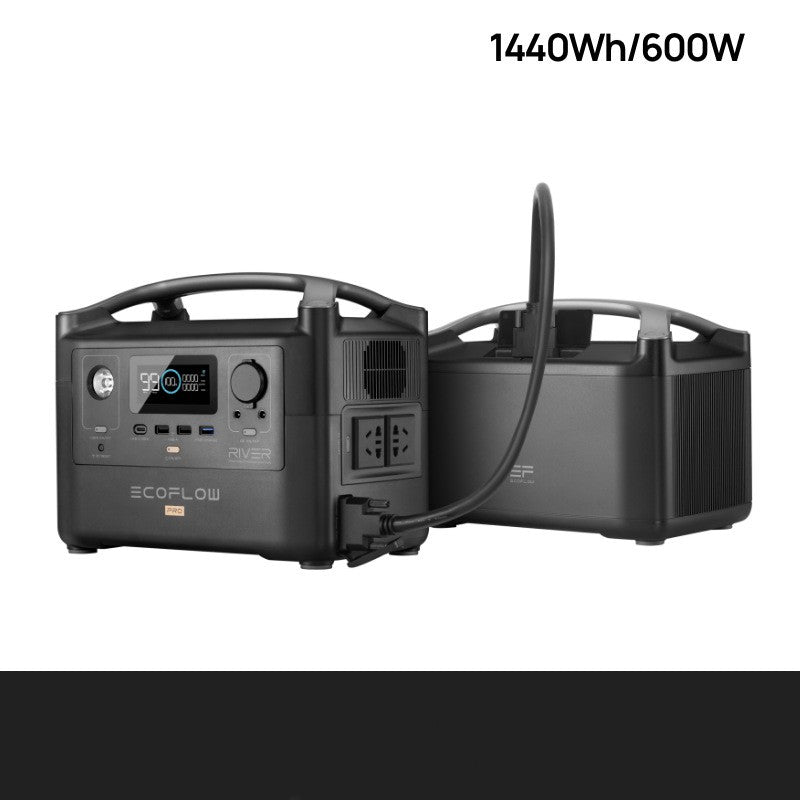 EcoFlow RIVER Pro 720Wh Portable Power Station | 600W AC, Solar & Car Charging