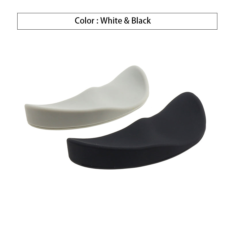 Ergonomic Silicone Mouse Wrist Rest | 3D Curved Bionic Design | Gliding Base | Non-Slip | Left & Right Hand | Single & Twin Pack | Black & Silver Gray