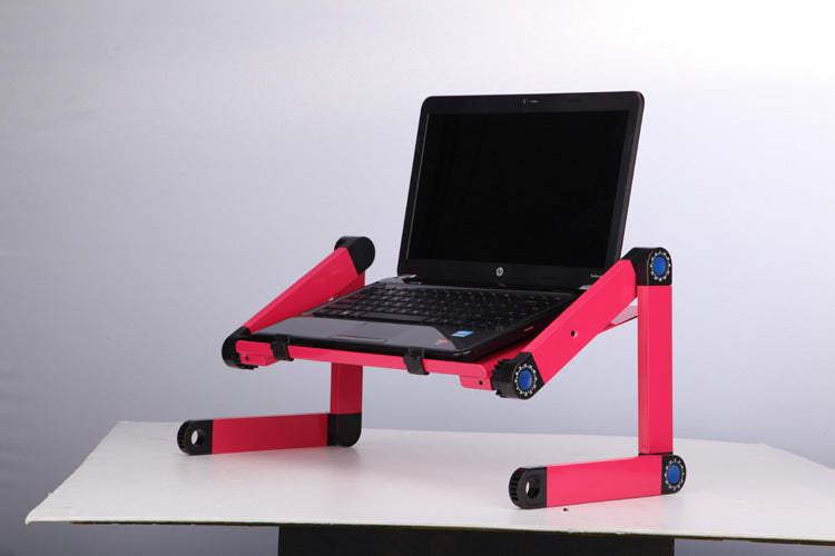 Portable Adjustable Laptop Stand | 360° Folding Legs | Magnesium Alloy | 5kg Load | One-Button Lock | USB Fan & Mouse Board Options | Black, Rose Pink & Silver