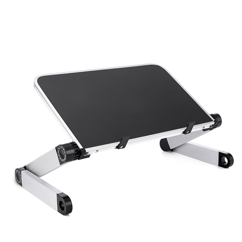 Foldable Laptop & Tablet Stand | 360° Angle | Height Adjustable | 10kg Load | Aluminium Alloy + MDF | 744g | Bed, Sofa & Desk Use | Black & White